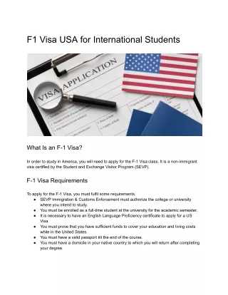 F1 VISA