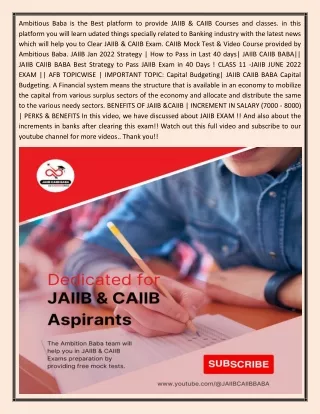 Caiib Video Classes
