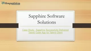 Case Study - Sapphire Successfully Delivered Talenti Qube App for Talenti Client