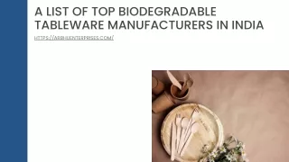 A List of Top Biodegradable Tableware Manufacturers in India