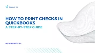 How to Print Checks in QuickBooks