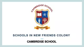 Schools in New Friends colony