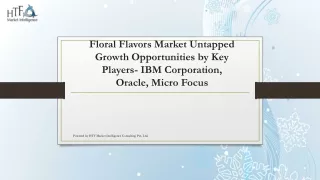 Floral Flavors market