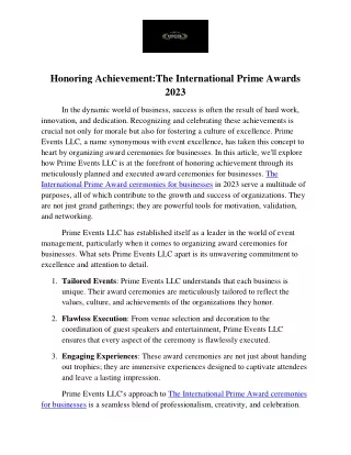 Honoring Achievement Prime Events LLC's Business Awards-1 (1)