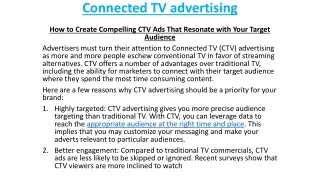 Connected TV advertising