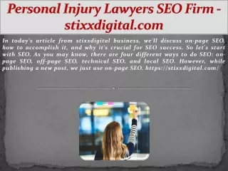 Personal Injury Lawyers SEO Firm - stixxdigital.com