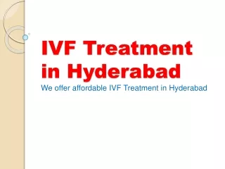 IVF Treatment in Hyderabad