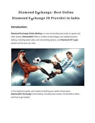 Diamond Exchange_ Best Online Diamond Exchange ID provider in India