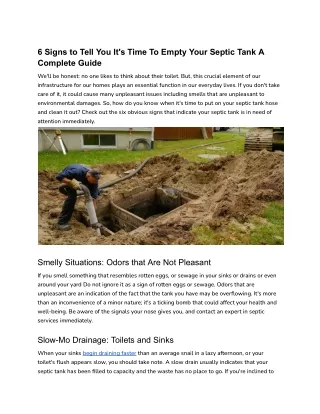 6 Warning Signs It's Time to Empty Your Septic Tank_ A Comprehensive Guide