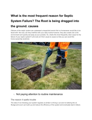 What is the Most Common Cause of Septic System Failure_ Digging Deep Into the Root Causes