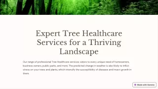 Expert Tree Healthcare Services for a Thriving Landscape