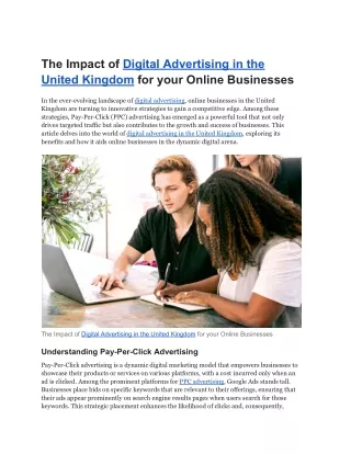 The Impact of Digital Advertising in the United Kingdom for your Online Businesses