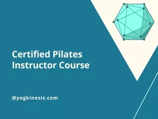 Certified Pilates Instructor Course