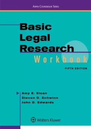 PDF Basic Legal Research Workbook (Aspen Coursebook) ebooks