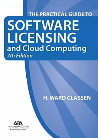 DOWNLOAD [PDF] The Practical Guide to Software Licensing and Cloud Computin