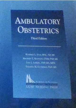 EPUB DOWNLOAD Ambulatory Obstetrics kindle