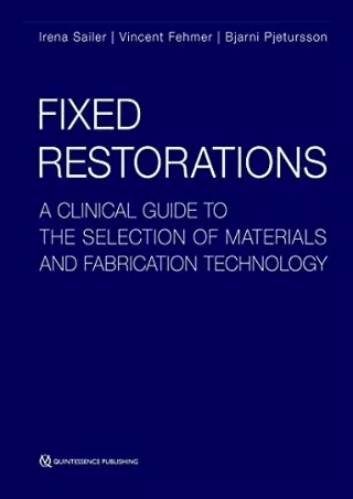 PDF Fixed Restorations: A Clinical Guide to the Selection of Materials and