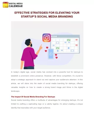 EFFECTIVE STRATEGIES FOR ELEVATING YOUR STARTUP’S SOCIAL MEDIA BRANDING