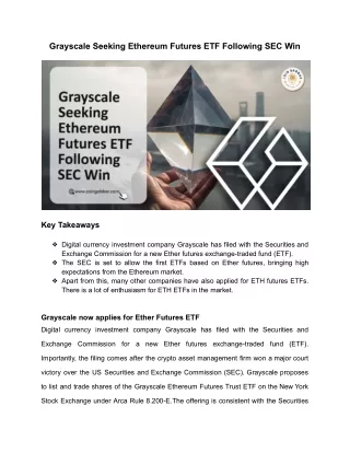 Grayscale Seeking Ethereum Futures ETF Following SEC Win (1)