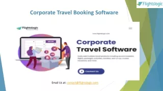 Corporate Travel Booking Software