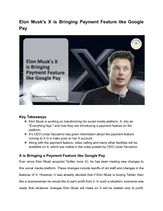 Elon Musk's X is Bringing Payment Feature like Google Pay