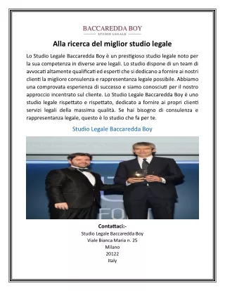 Alla ricerca del miglior studio legale