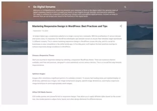 Mastering Responsive Design in WordPress Best Practices and Tips