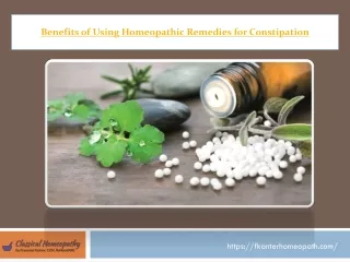 Benefits of Using Homeopathic Remedies for Constipation