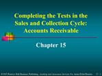 Completing the Tests in the Sales and Collection Cycle ...