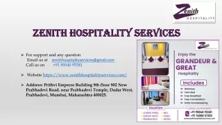 Affordable and luxurious stay near mumbai  Zenith Hospitality services