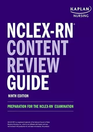 Download Book [PDF] NCLEX-RN Content Review Guide: Preparation for the NCLEX-RN Examination