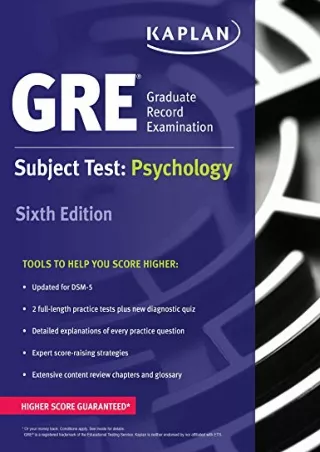 [PDF READ ONLINE] GRE Subject Test: Psychology (Kaplan Test Prep)