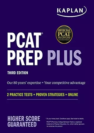 [PDF READ ONLINE] PCAT Prep Plus: 2 Practice Tests   Proven Strategies   Online (Kaplan Test Prep)