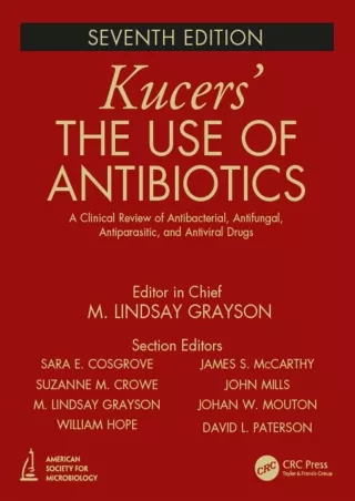 get [PDF] Download Kucers' The Use of Antibiotics: A Clinical Review of Antibacterial,