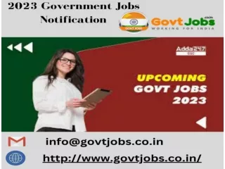 2023 Government Jobs Notification