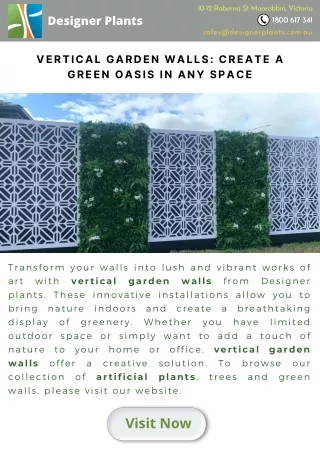 Vertical Garden Walls Create a Green Oasis in Any Space