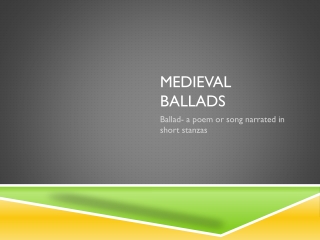 Medieval Ballads