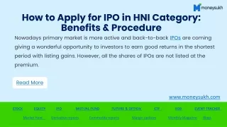 How to Apply for IPO in HNI Category: Benefits & Procedure