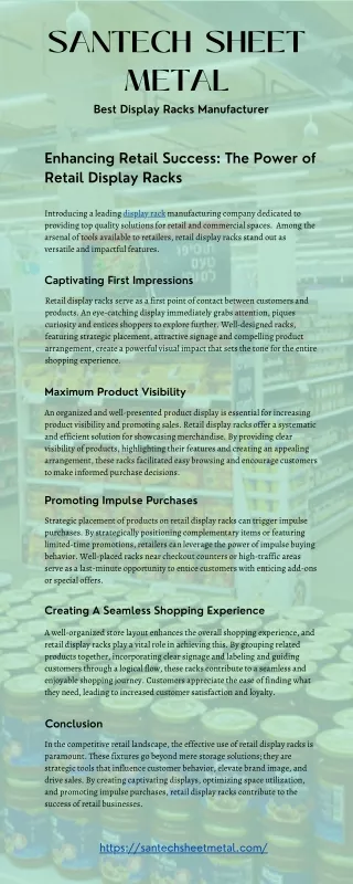 Enhancing Retail Success: The Power Of Retail Display Rack
