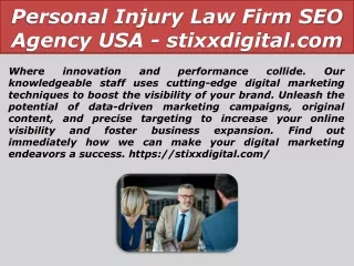 Personal Injury Law Firm SEO Agency USA - stixxdigital.com