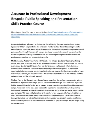 Accurate In Professional Development Bespoke Public Speaking and Presentation Sk