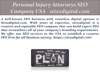 Personal Injury Attorneys SEO Company USA - stixxdigital.com