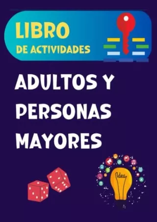 PDF KINDLE DOWNLOAD Libro de Actividades Adultos y Personas Mayores: Libro