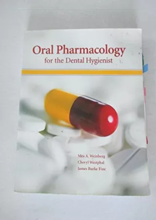 PDF KINDLE DOWNLOAD Oral Pharmacology for the Dental Hygienist epub