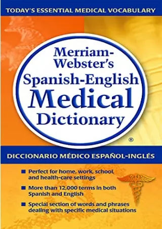 [PDF] READ] Free Merriam-Webster’s Spanish-English Medical Dictionary (Engl