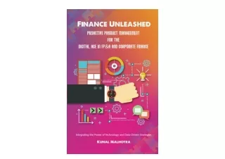 PDF read online Finance Unleashed Proactive Product Management for the Digital A