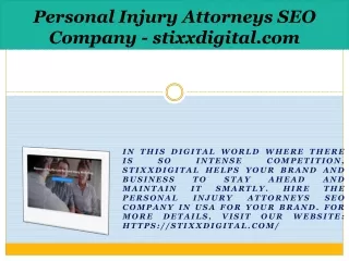 Personal Injury Attorneys SEO Company - stixxdigital.com