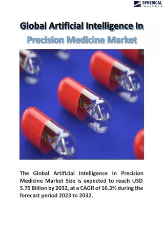 Global Artificial Intelligence In Precision Medicine Market