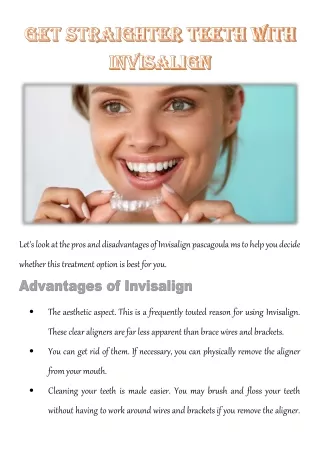 Get straighter teeth with invisalign