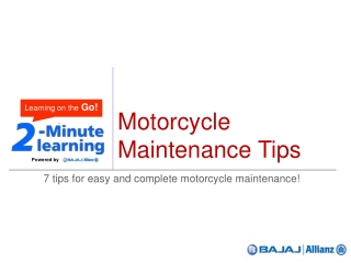 Car Insurance | Motor Insurance - bike maintenance tips